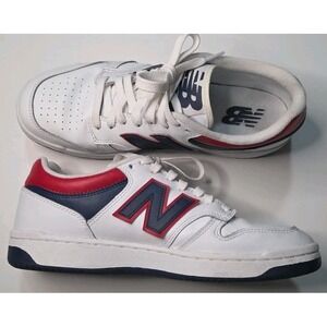New Balance 480 Men's White Red Blue Indigo Casual BB480LNR Size 9.5